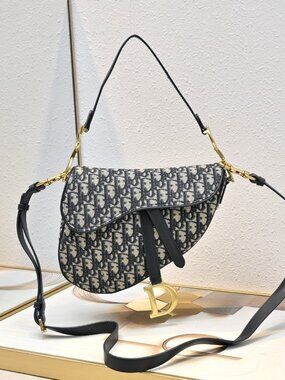 Christian Dior Dior Saddle Bag Oblique Handbag